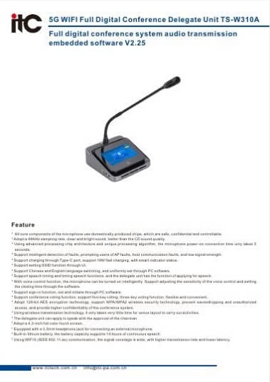 TS-W310A Datasheet