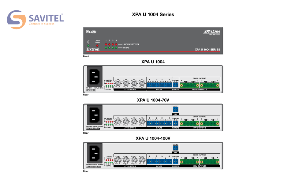 Bản vẽ kỹ thuật Extron XPA U 1004
