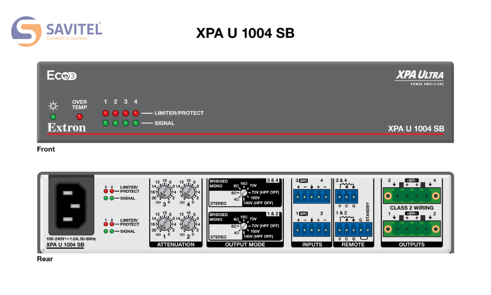 Bản vẽ kỹ thuật Extron XPA U 1004 SB