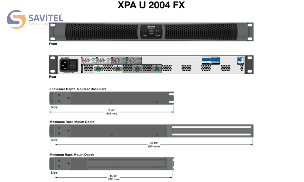 Bản vẽ Extron XPA U 2004 FX