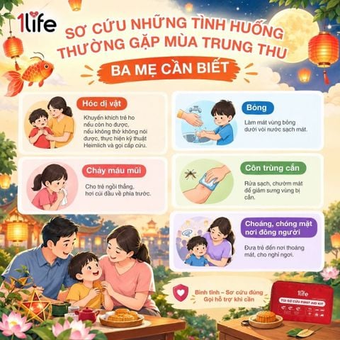 SƠ CỨU NHỮNG TÌNH HUỐNG THƯỜNG GẶP TRONG LỄ HỘI TRUNG THU: CHA MẸ CẦN BIẾT GÌ?