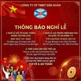 THÔNG BÁO: LỊCH NGHỈ LỄ GIỖ TỔ HÙNG VƯƠNG, GIẢI PHÓNG MIỀN NAM 30/4 VÀ QUỐC TẾ LAO ĐỘNG 1/5