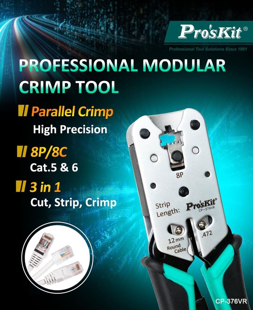 Kìm bấm mạng Pro'sKit CP-376VR