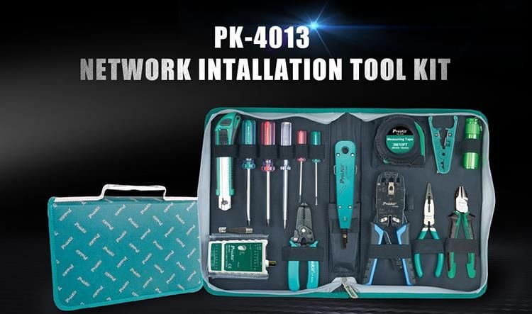 Bộ Dụng Cụ Thi Công Mạng Chuyên Nghiệp Pro'sKit PK-4013