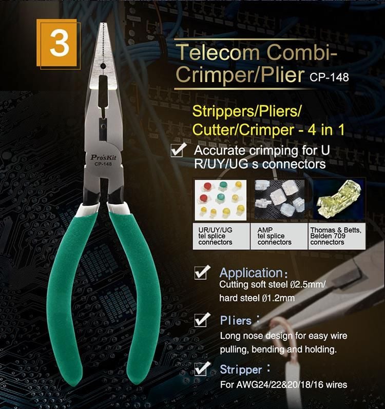 Bộ Dụng Cụ Thi Công Mạng Chuyên Nghiệp Pro'sKit PK-4013