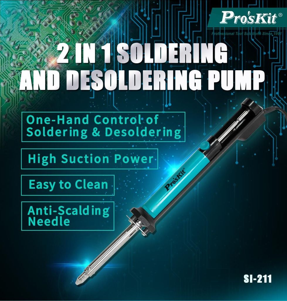 Mỏ hàn hút chì Pro'skit SI-211B