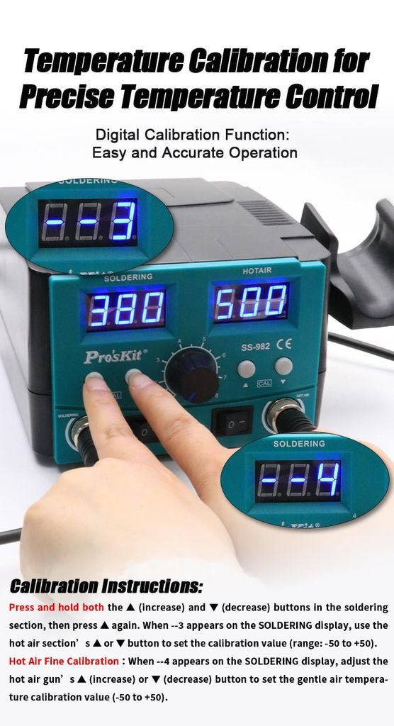 Máy hàn khò chỉnh nhiệt Pro'skit SS-982B (750W)