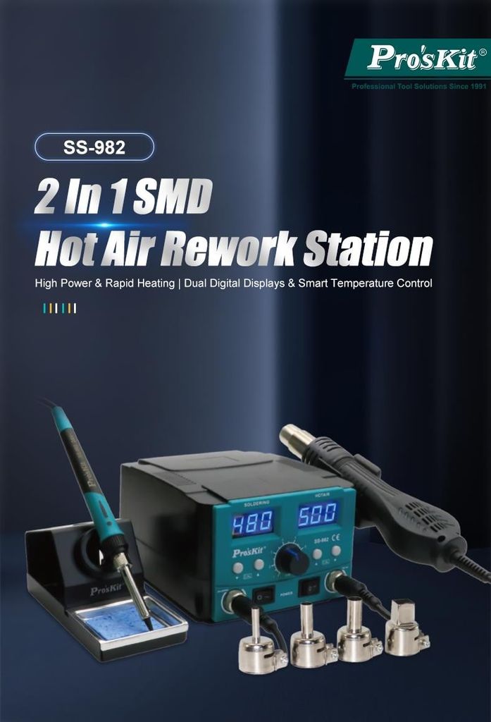 Máy hàn khò chỉnh nhiệt Pro'skit SS-982B (750W)