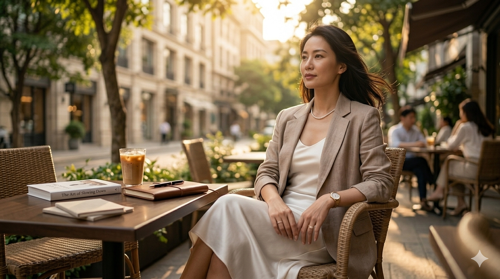 The Art of Slowing Down: Đừng Nói Về Công Việc Hãy Nói Về Cách Phụ Nữ Tận Hưởng Một Buổi Chiều Nắng Hè Mà Vẫn Giữ Được Thần Thái Của Một Nữ Lãnh Đạo