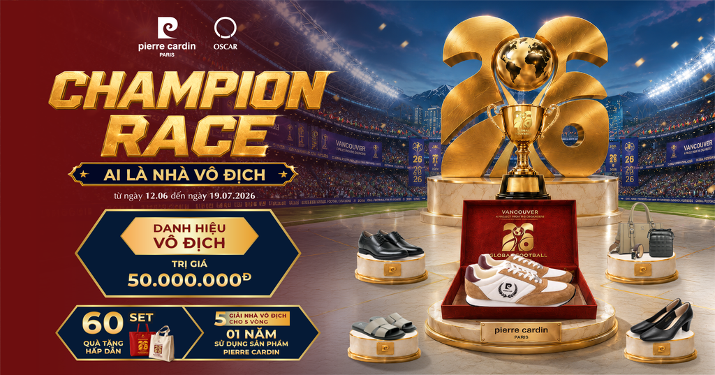 CHAMPION RAC3 2026 | Giày & Dép Nữ Thời Trang Pierre Cardin