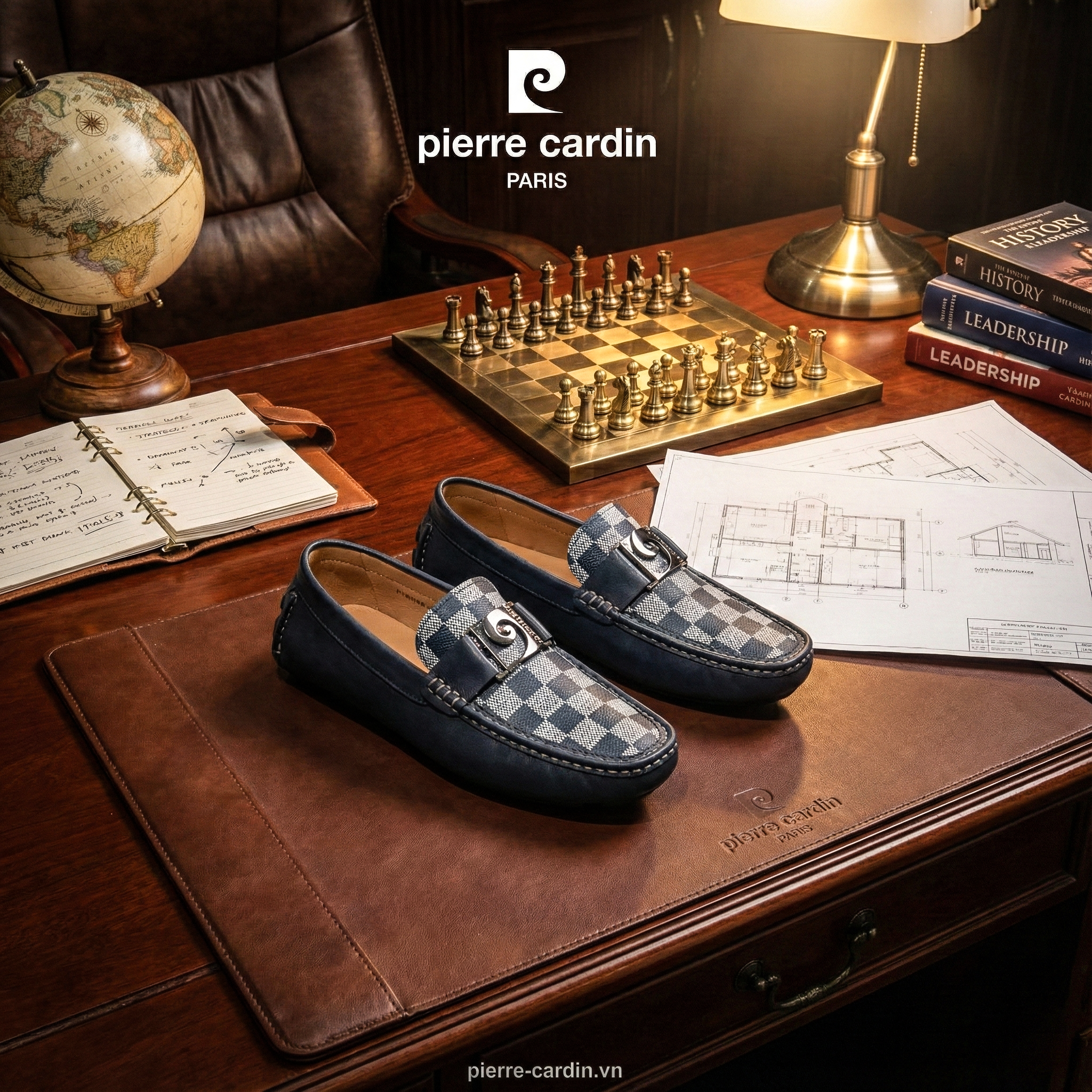 Pierre Cardin Paris Vietnam | [THE KING] Giày Casual Dập Vân 3D Cao Cấp Pierre Cardin - PCMFWLH 525