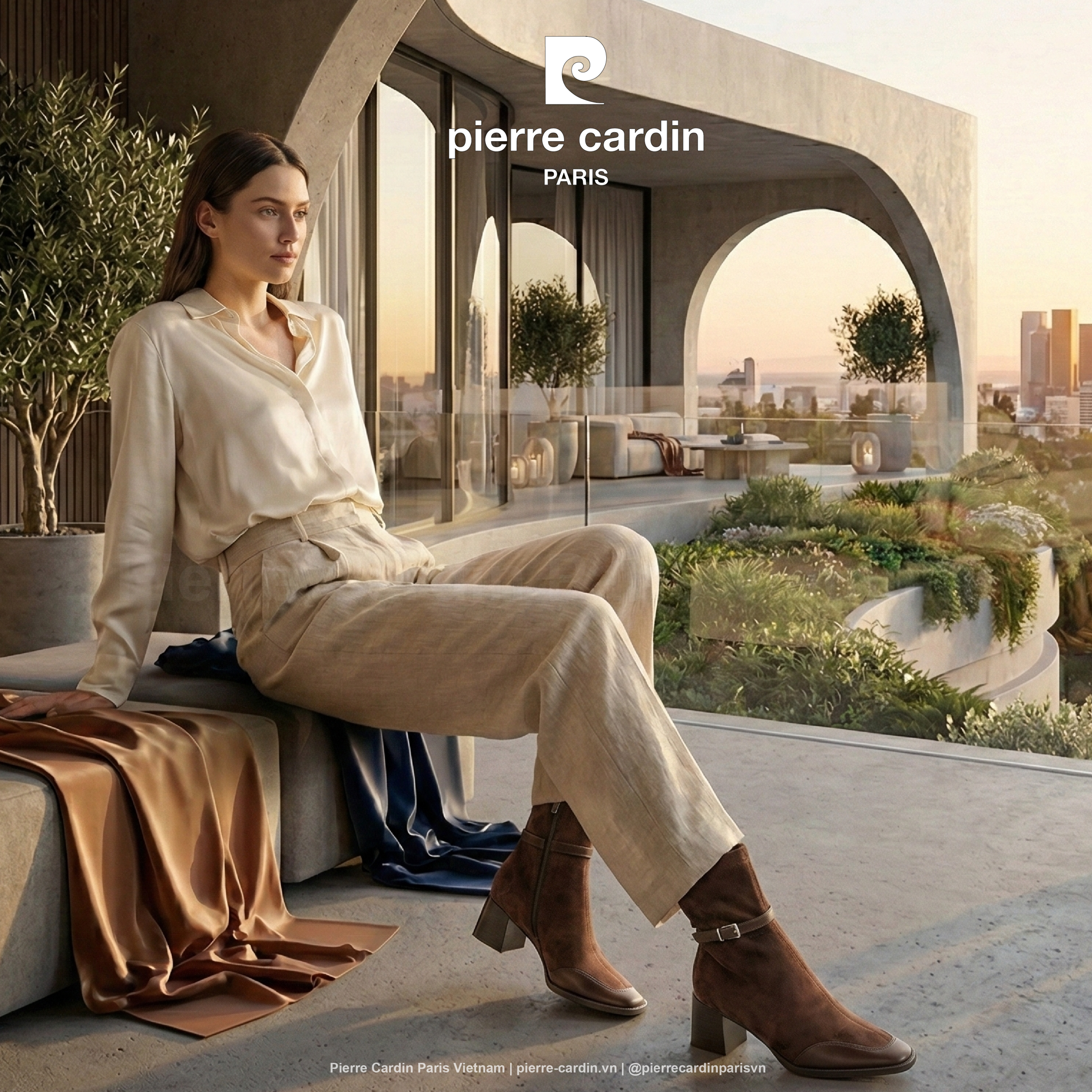 Pierre Cardin Paris Vietnam | Giày Bốt Nữ Cổ Thấp Phong Cách Lãng Mạn Hiện Đại Pierre Cardin - PCWFWSJ 294