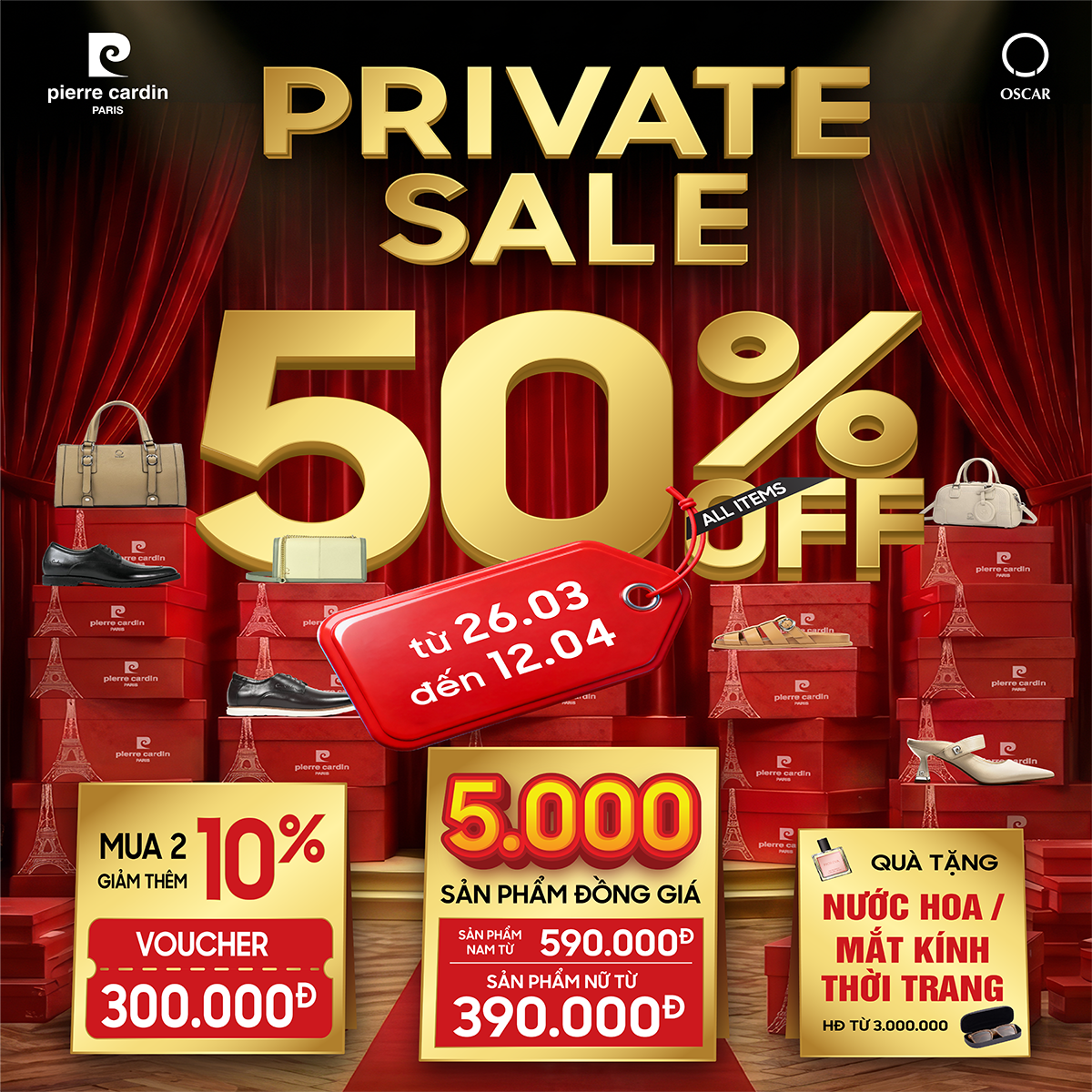 Pierre Cardin & Oscar Fashion 1449 Phạm Văn Thuận Private Sale 2026