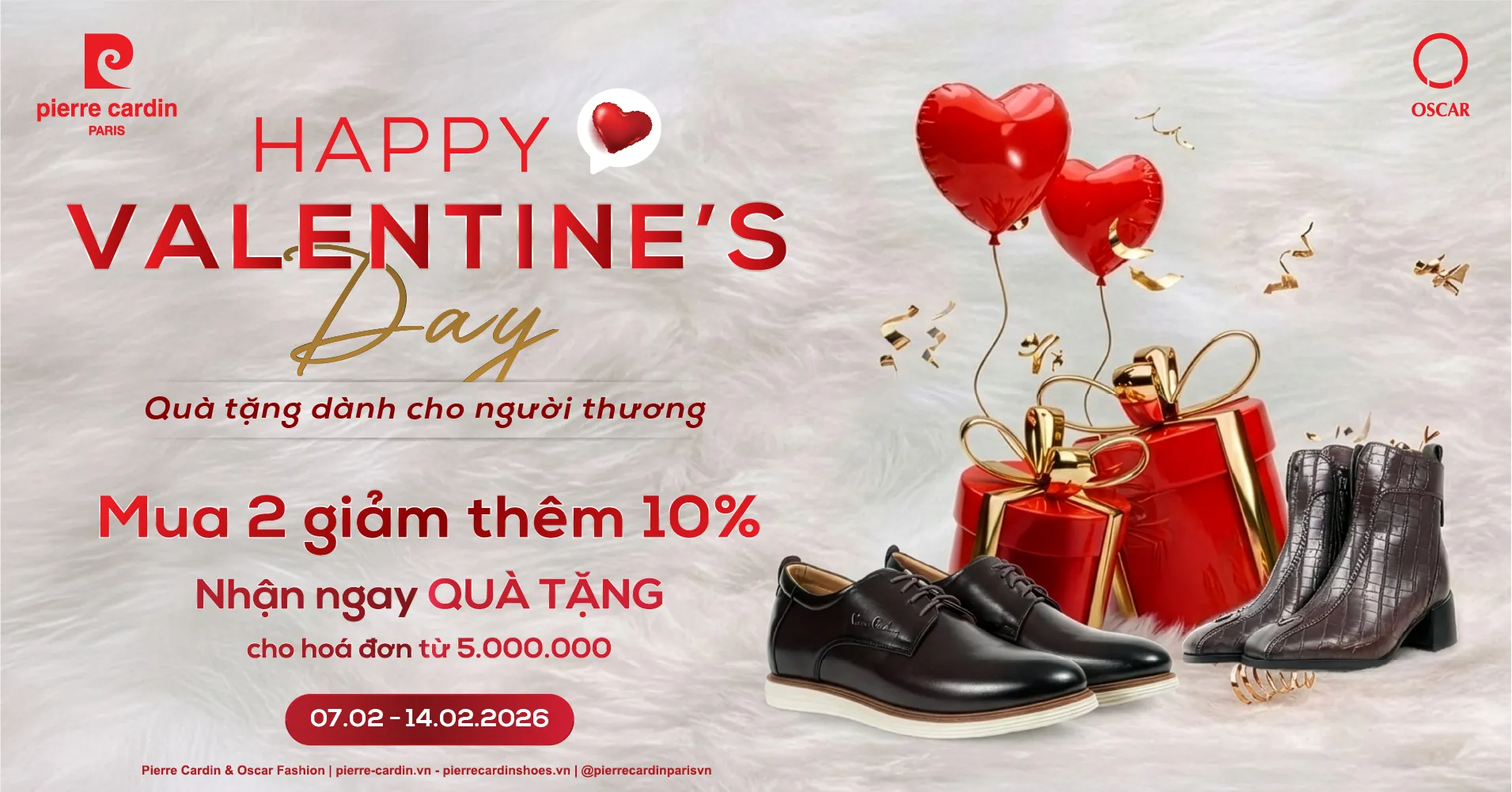 Pierre Cardin & Oscar Fashion | VALENTINE's DAY 14/2 - QUÀ TẶNG DÀNH TẶNG NGƯỜI THƯƠNG