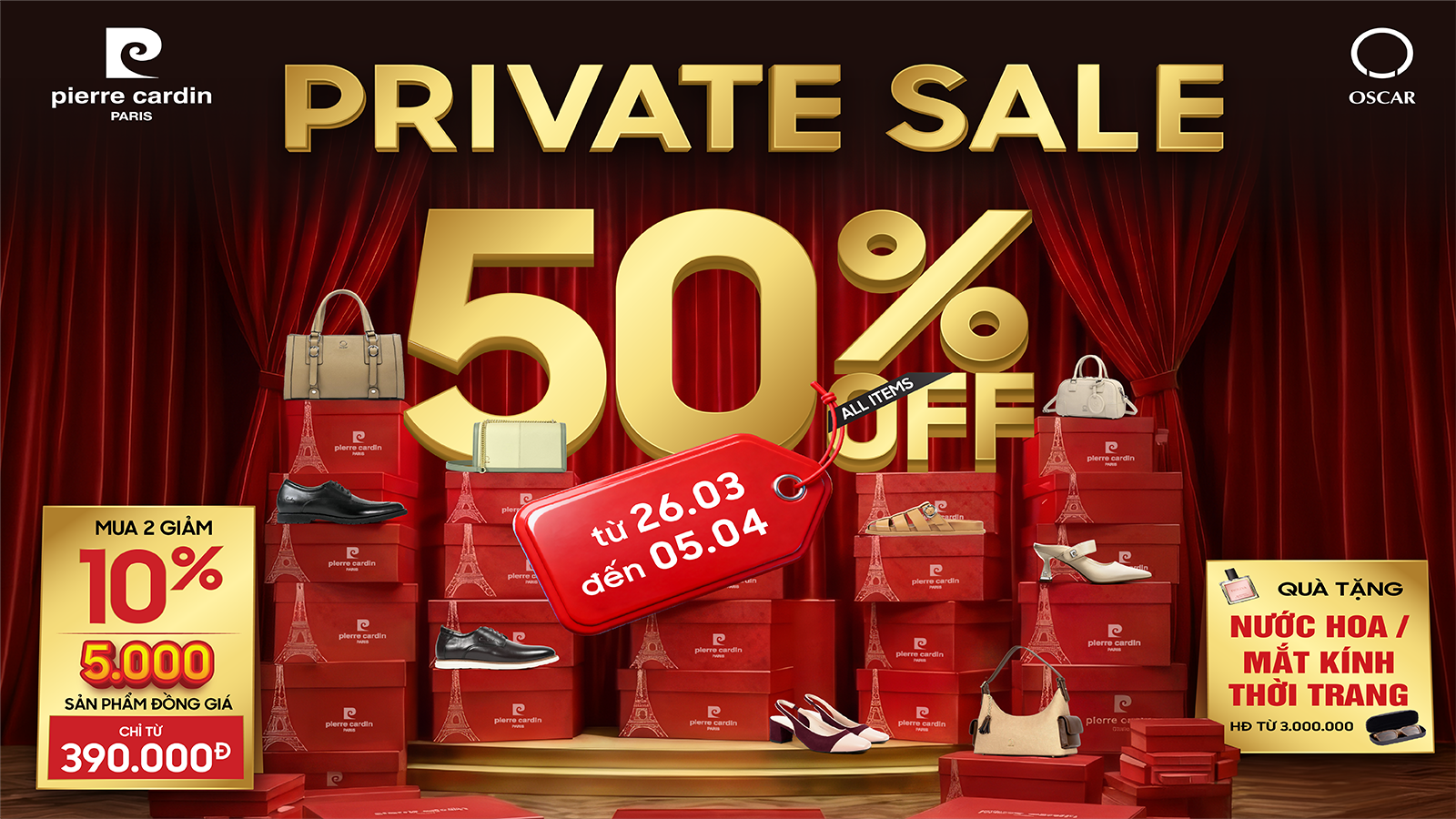PRIVATE SALES 2026 | CHƯƠNG TRÌNH ƯU ĐÃI MUA SẮM XUÂN - HÈ 2026: GIÀY NAM CHỈ TỪ 590K & GIÀY NỮ CHỈ 390K