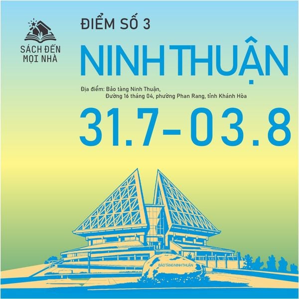 Poster chương trình Sách đến mọi nhà tại Ninh Thuận từ ngày 31.7 đến 3.8.2026