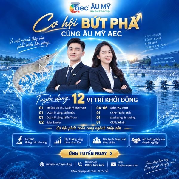 Âu Mỹ AEC Tuyển Dụng 2026 – Nhiều Vị Trí Ngành Thủy Sản