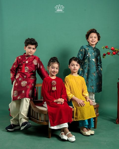 🏮 Nét Xuân Việt | Nhung Phúc Lành - BST Áo Dài Nhung Cho Bé 2026