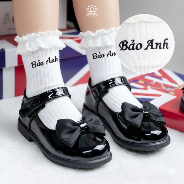 💖 Thêu Tên Miễn Phí - Tặng Tất Cho Bé Khi Mua School Shoes 👟