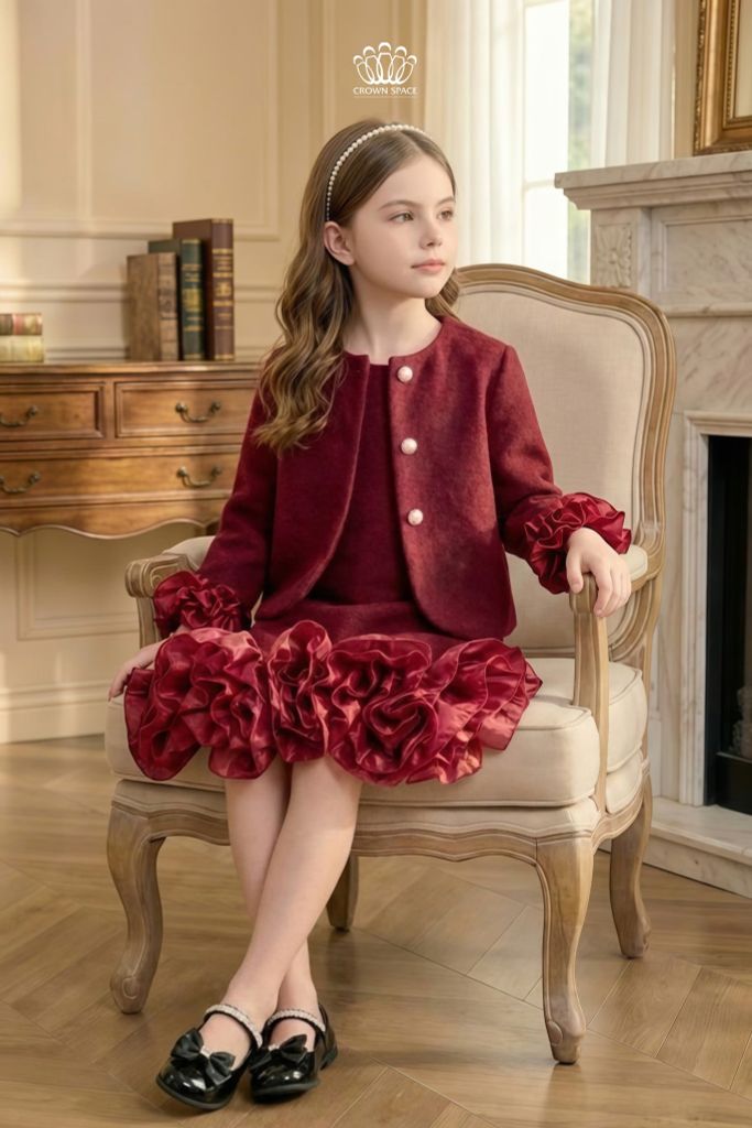 🌸 Áo Khoác Dạ Lông Thỏ Ruby - Kiêu Sa Mà Dịu Dàng 🌸