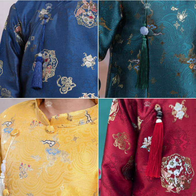 🧵 Bí Mật Phía Sau Áo Dài Gấm Dệt Vân Cao Cấp Cho Bé🏮