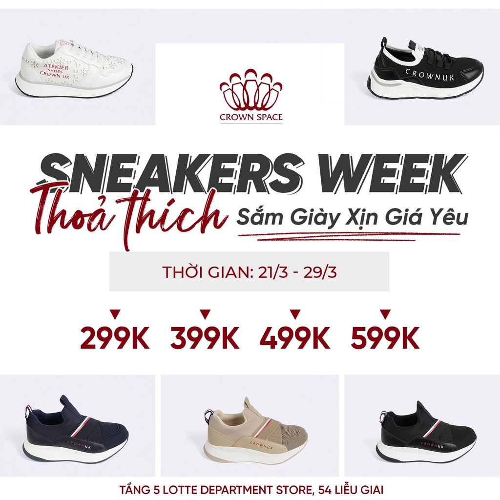 🔥 SNEAKERS WEEK - THỎA SỨC SẮM GIÀY XỊN, GIÁ YÊU🔥