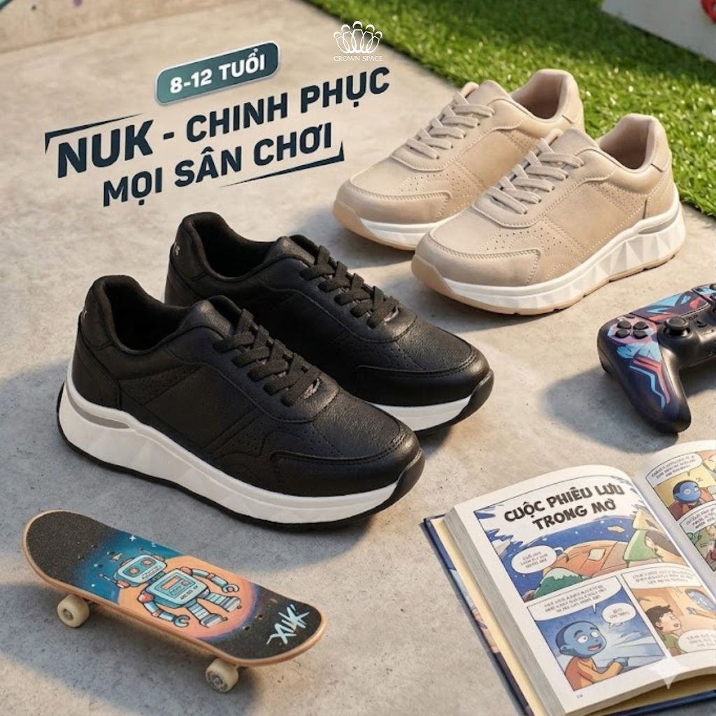 👟 CRUK8078 - Giày Sneaker Cá Tính Cho Bé, Sẵn Sàng Chinh Phục Mọi Cuộc Chơi