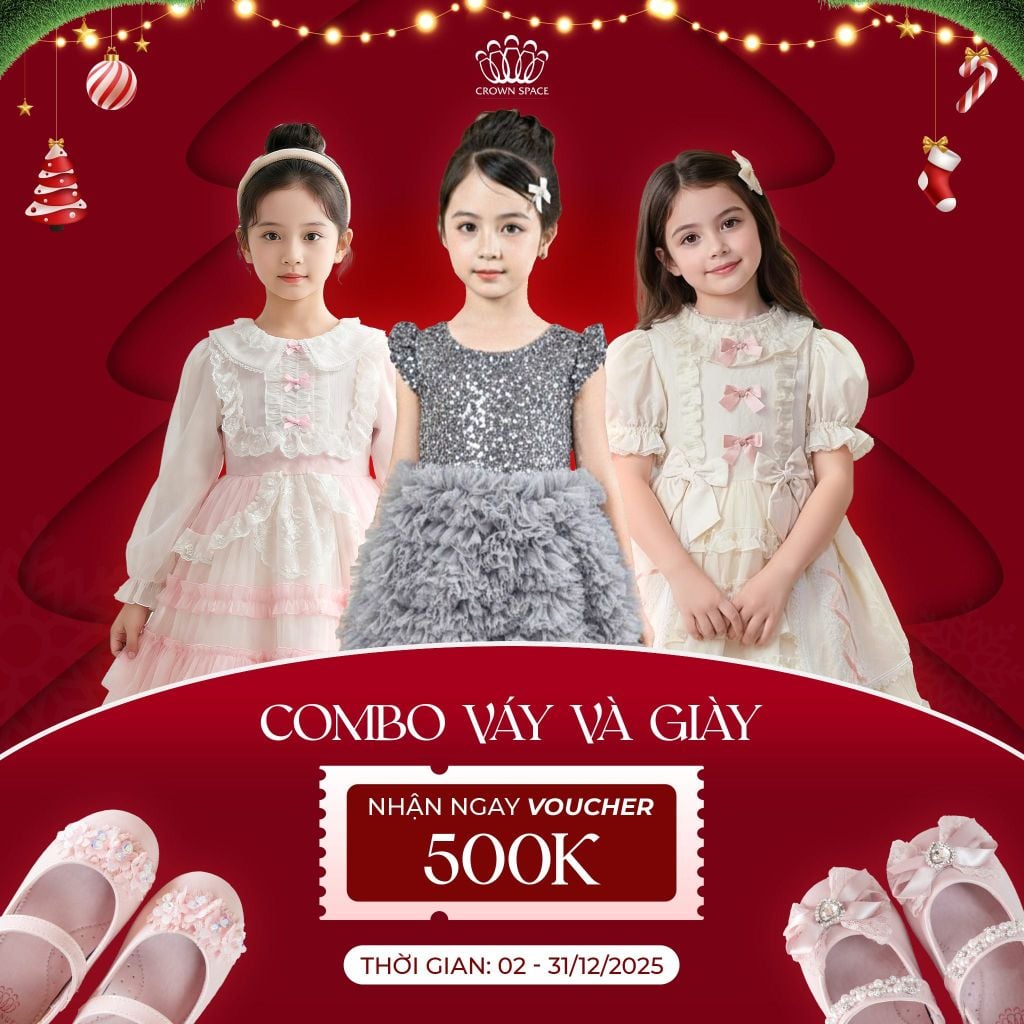 🎀 Ưu Đãi Lễ Hội - Rinh Ngay Voucher 500K Khi Mua Combo Váy & Giày Bé Gái