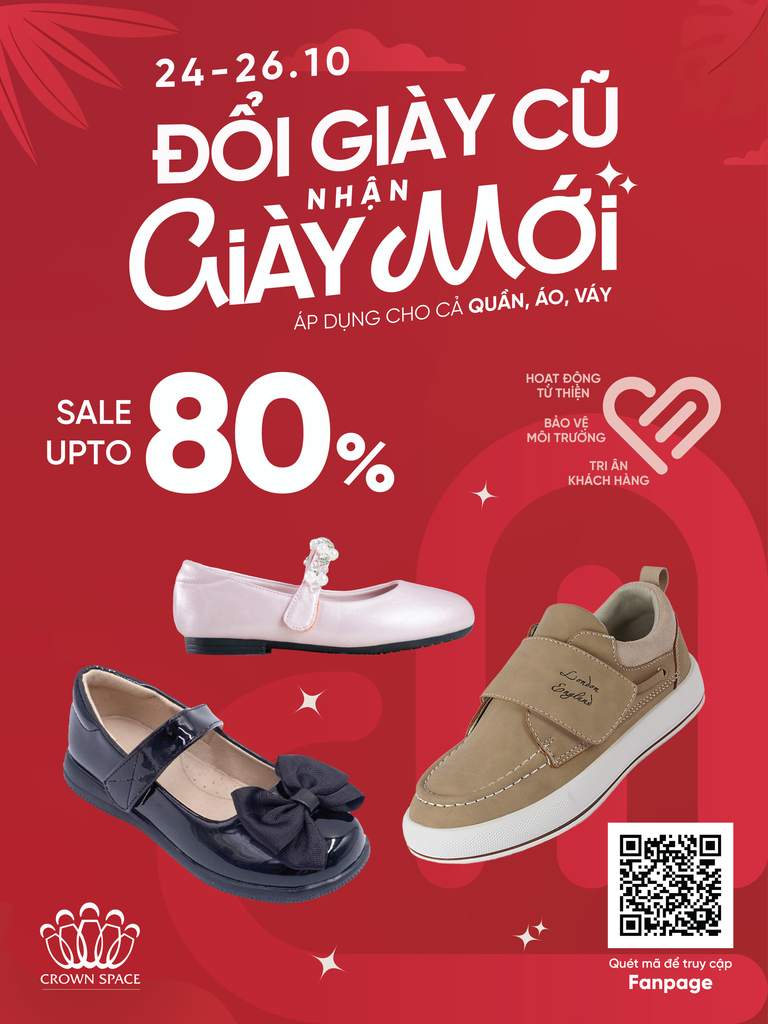 👑 “ĐỔI GIÀY CŨ - NHẬN GIÀY MỚI” 2025 | Lan Tỏa Yêu Thương Cùng Crown Space