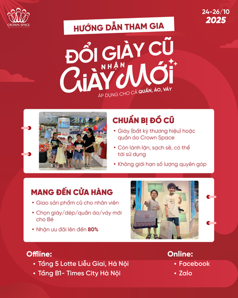 ✨ HƯỚNG DẪN THAM GIA CHƯƠNG TRÌNH “ĐỔI GIÀY CŨ - NHẬN GIÀY MỚI” 2025 ✨