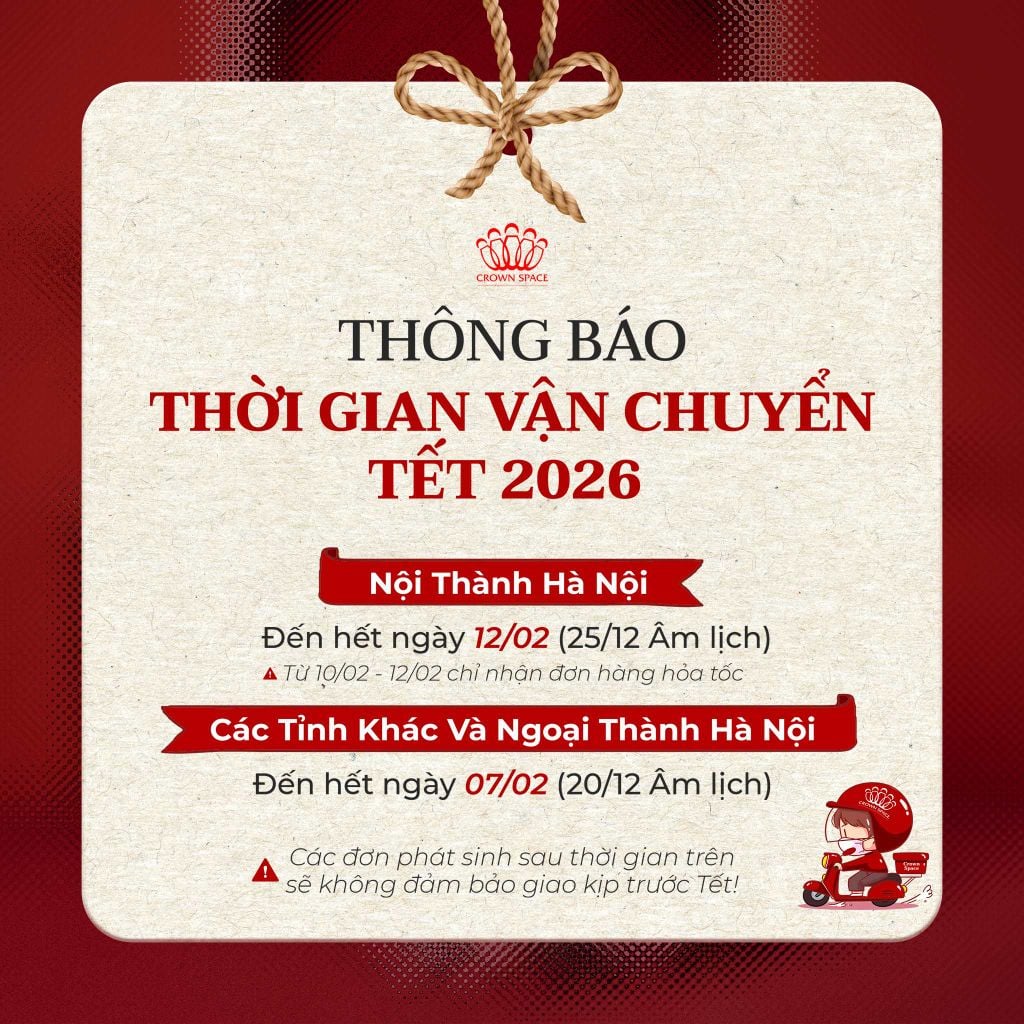 📣 THÔNG BÁO THỜI GIAN VẬN CHUYỂN TẾT 2026