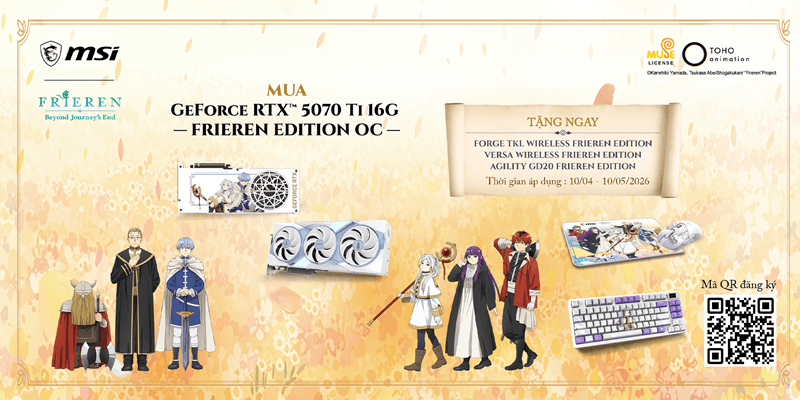 [ KHUYẾN MÃI ] MSI x FRIEREN – QUÀ TẶNG ĐỘC QUYỀN