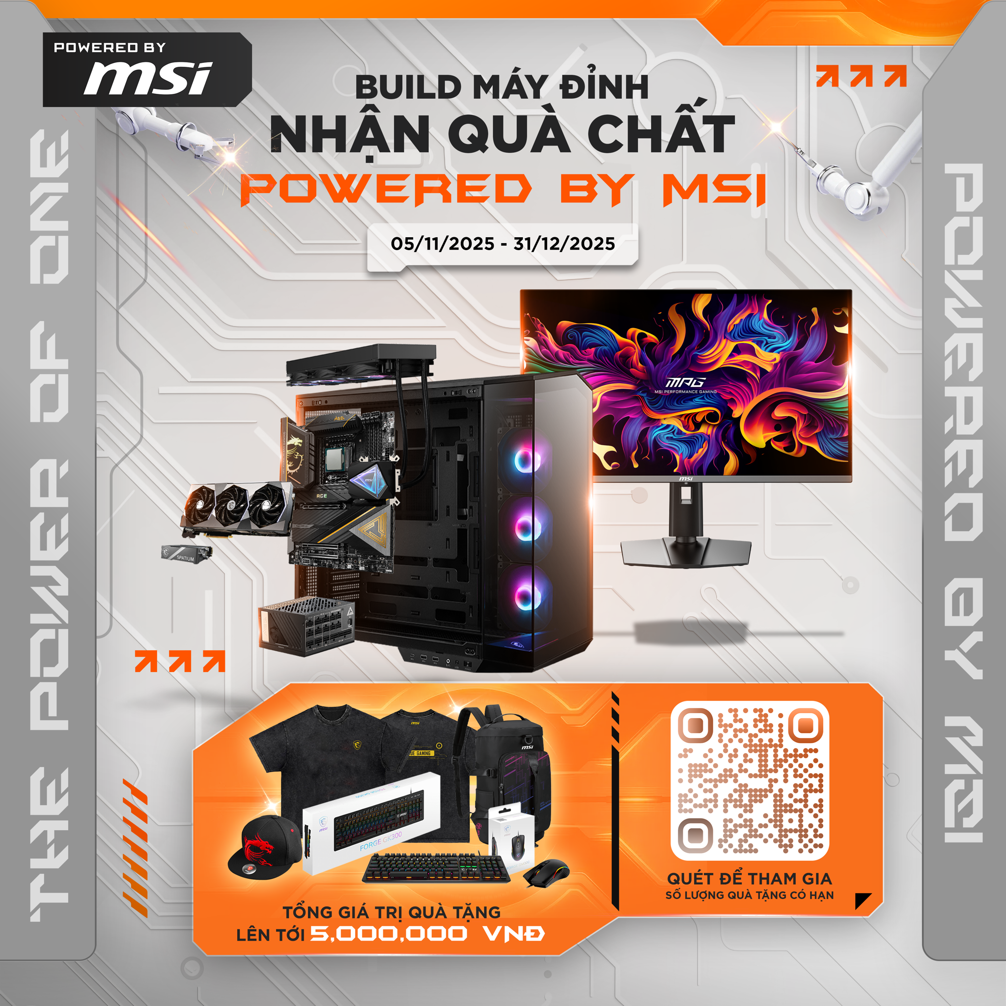 [CTKM] POWERED BY MSI -   BUILD MÁY ĐỈNH, NHẬN QUÀ CHẤT