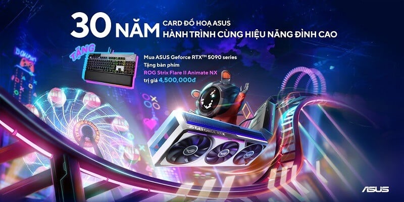 Chương trình khuyến mãi kỉ niệm cột mốc 30 năm ra đời Card đồ họa ASUS