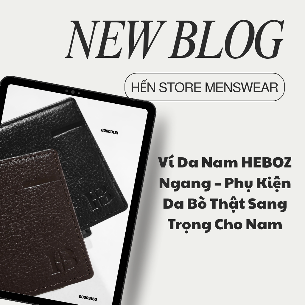 Ví Da Nam HEBOZ Ngang – Phụ Kiện Da Bò Thật Sang Trọng Cho Nam