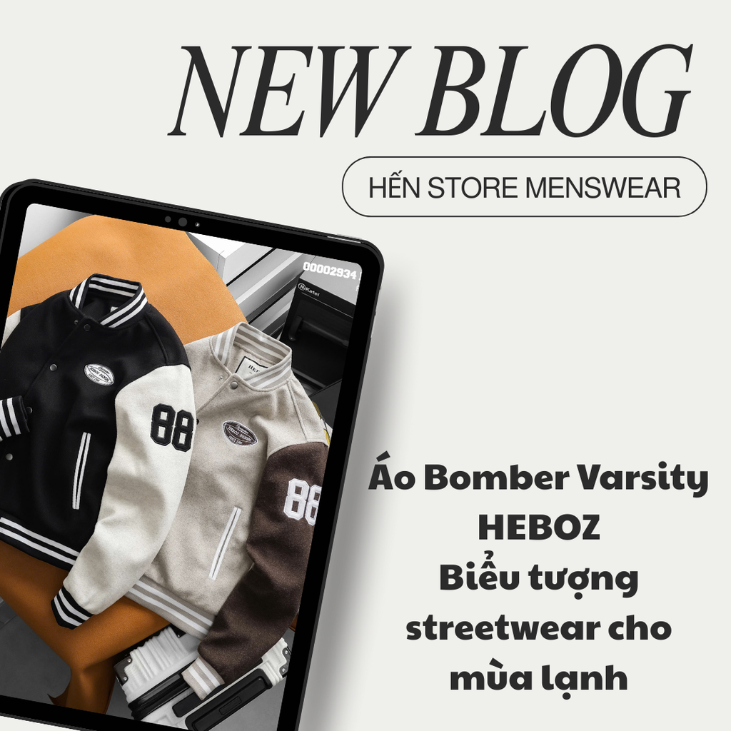 Áo Bomber Varsity HEBOZ – Biểu Tượng Streetwear Cao Cấp Cho Mùa Lạnh