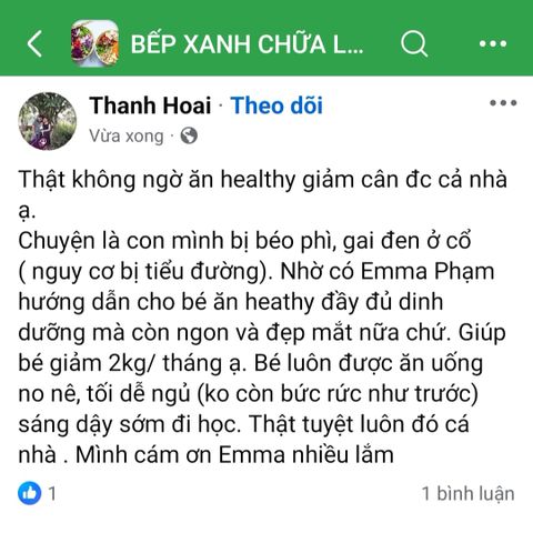 Bé giảm 2kg/tháng, ăn uống no nê, tối dễ ngủ