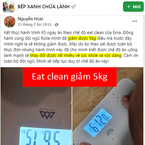 Eat clean giảm 5kg