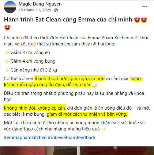 Eat clean giảm hơn 3kg, giấc ngủ sâu hơn, năng lượng ổn định