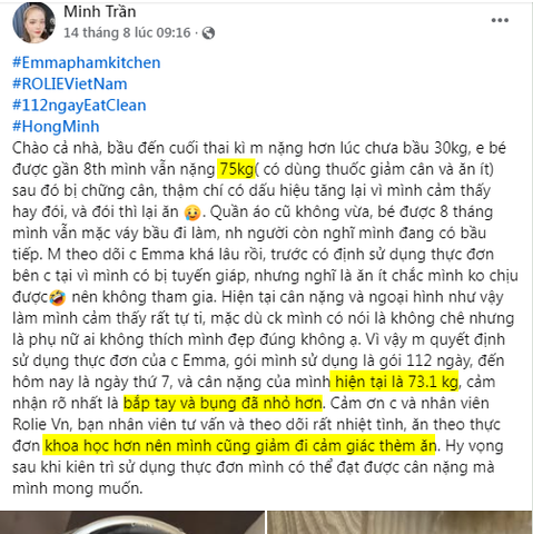 Giảm gần 2kg chỉ sau 1 tuần, bắp tay và bụng đã nhỏ