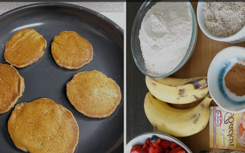 Bánh chuối pancake thuần chay vị hạt dẻ thơm ngon giàu dinh dưỡng