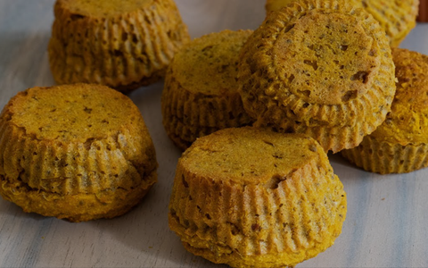 Bánh muffin bí ngô nướng bằng nồi chiên không dầu