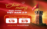 THÔNG BÁO NGHỈ LỄ QUỐC KHÁNH 2/9
