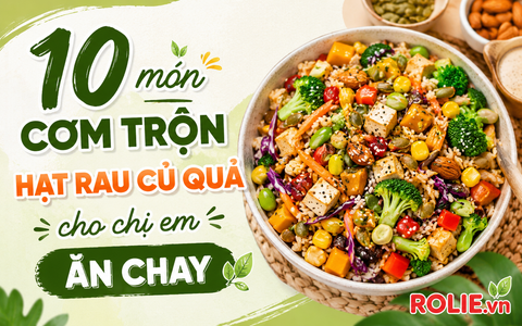 10 món cơm trộn hạt rau củ quả cho chị em ăn chay