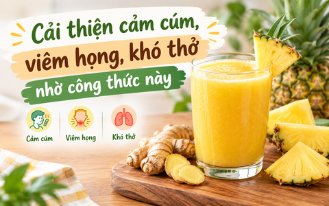 Cải thiện cảm cúm, viêm họng, khó thở nhờ công thức này