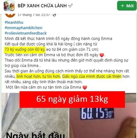 Giảm 13kg, giấc ngủ cải thiện