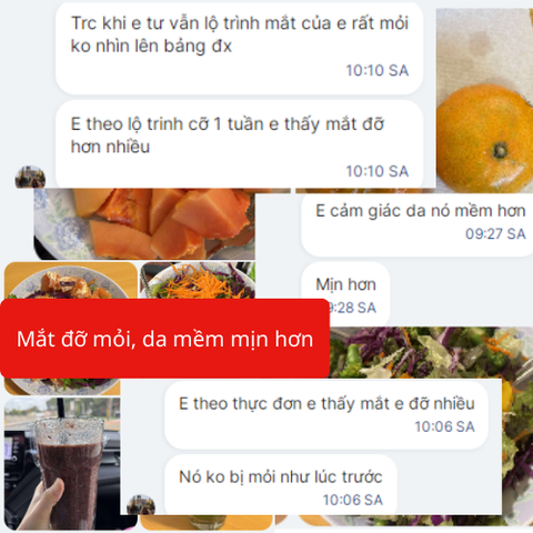 eat clean đỡ mỏi mắt, da mềm mịn hơn