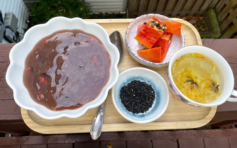 Món Ăn Sáng Bổ Máu tốt cho tim mạch- cháo đậu đỏ táo đỏ 🍎