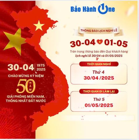 CHƯƠNG TRÌNH MỪNG ĐẠI LỄ 30-4 & 1-5