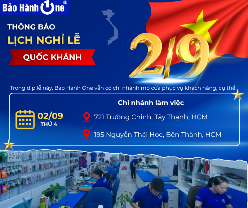 Bảo Hành One Thông Báo Lịch Nghỉ Lễ Quốc Khánh 2/9